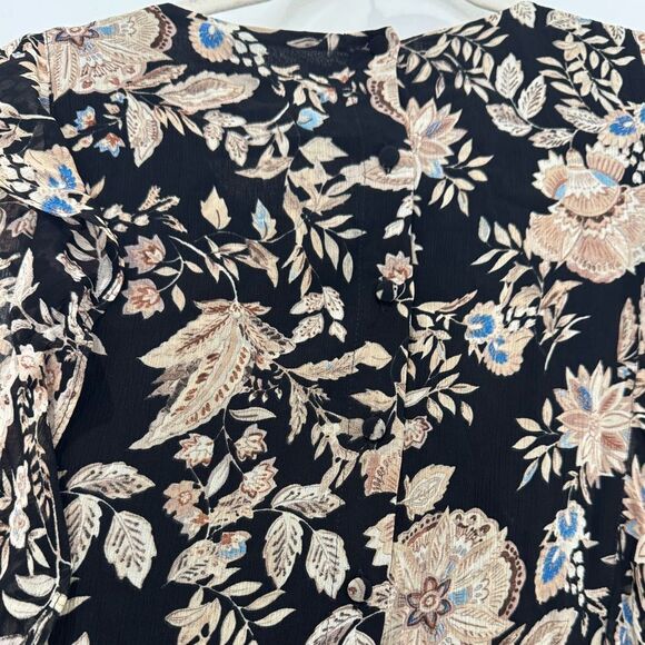 SEZANE LALI DRESS BLACK FLORAL PRINT - Picture 8 of 10